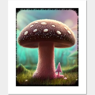 Realistic and Aesthetic Mushroom Posters and Art